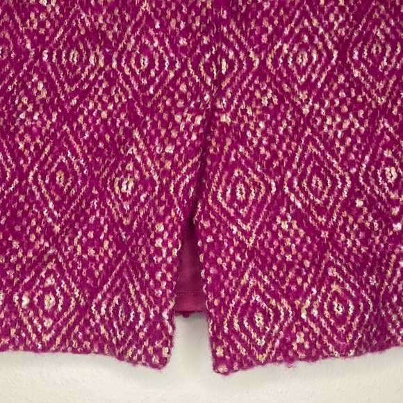 Pink & White J.Crew No. 2 Pencil Skirt, Size 10, 50% Wool - Picture 3 of 9